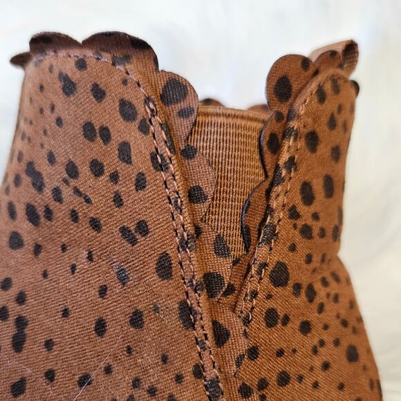 Gap Kids Brown Animal Print Speckle Ankle Booties sz 7 - Picture 7 of 7